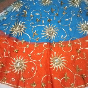 Lehenga Choli And Dupatta Semi Stitched