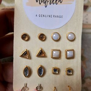 8 Pairs Of Classy Daily Wear Studs & Earring