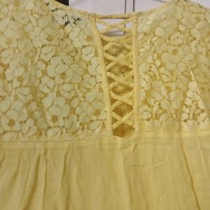Yellow Lace Top