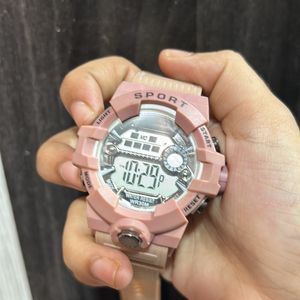 Pink Colour Watch  For Women