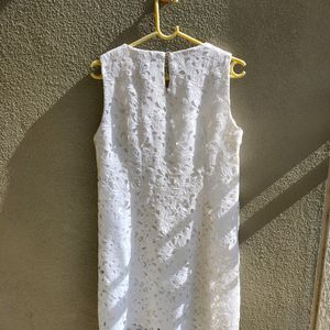 White Lace Shift Dress