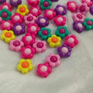 Flower Charm Beads 50 Pis