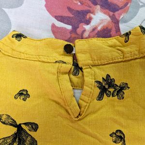 Pinteresty Mustard Yellow Crop Top