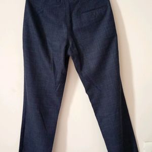 Blue Formal Straight Pant