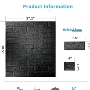 Abstract Black Bricks Design 3D Wallpapers