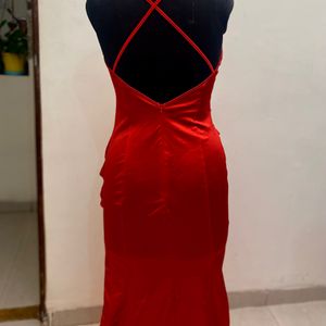 Red Bodycon Backless Dress