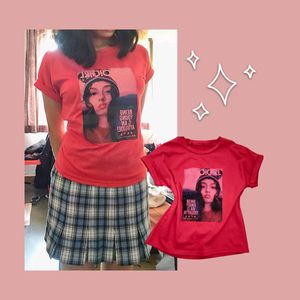 red korean t-shirt ! 💌