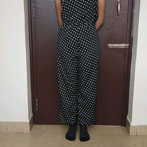 A Black Polka Dot Jumpsuit