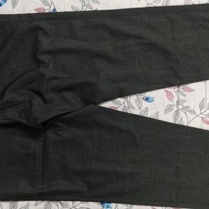 Dark Grey Formal Pant Made By Arvind