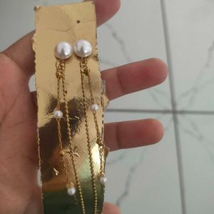 Pearl Golden Earrings