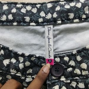 Y2k Mid Waist Floral Jeans