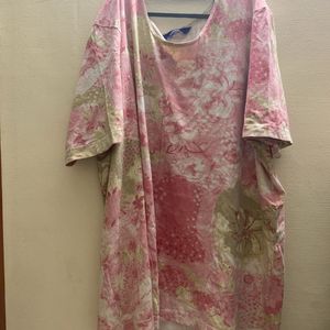 Pink Oversized Dye T Shirt