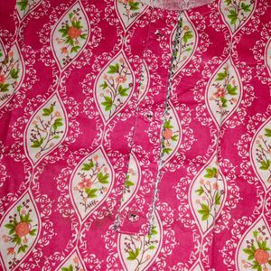 Pink Printed Kurta