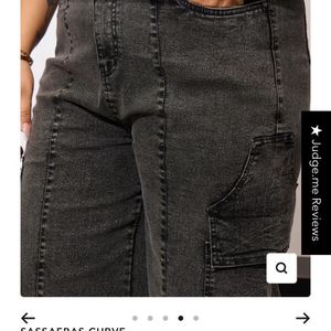 Off Black plus size cargo from Sassasfras