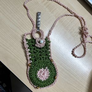 Handmade Crochet Green Side Slingbag