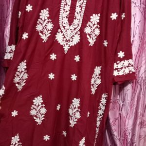 BEST CHIKANKARI WORK KURTA PLAZZO SET