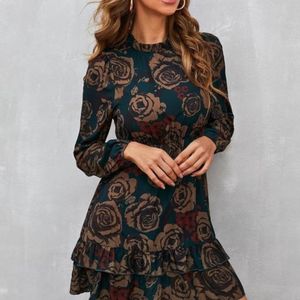 Flared Printed Dress