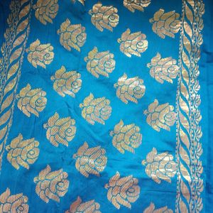 Blue Cotton Saree