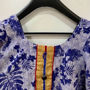 Blue Cotton Kurta- Size M