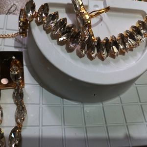 Alluri Diamond Necklace Set