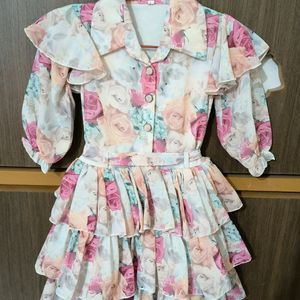 A Beautiful Flarred Dress For Girls