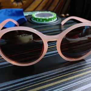 Pink Round Frame Sunglass For Women