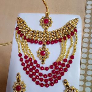 Jewellery Set Rani Haar Chokker Mangtika Earings