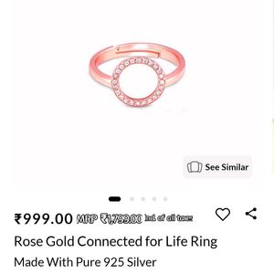 GIVA 925 silver Rose Gold Connected To Life Ring