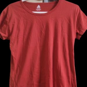 Red Tshirt For Daily Use Women's Fashion