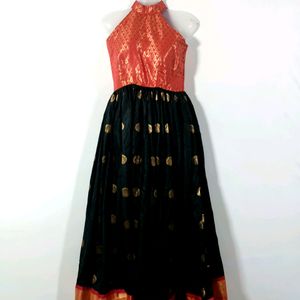 Black & Red Ethnic Women's Gown