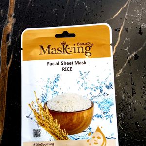 Masking 🍚 🌾 Rice Face Sheet Mask