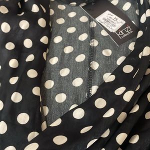 Black Polka Dot Stylish Top