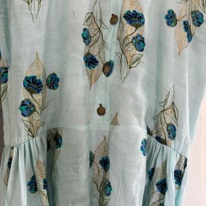 Light Blue Top For Casual Wear