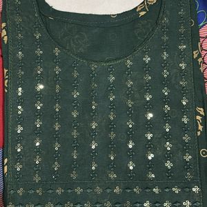 Moongiya Green Kurti For Girl Size XL