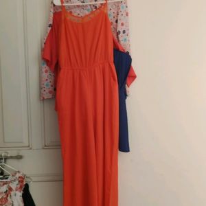 Gorgeous Coral Red Lace Jumpsuit