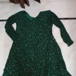 Green Tiger Print Gown