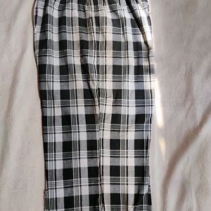 Black and White Check Skirt