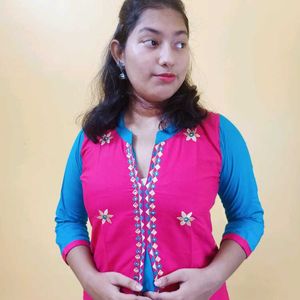 Kurti with Jacket Style Dress