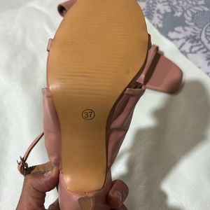 Peach Colour High Heel - Size 37 (uk4)