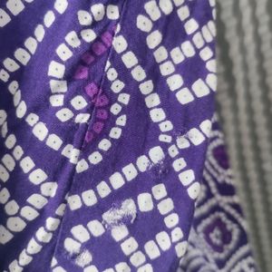 Purple Bandhani Print Kurti