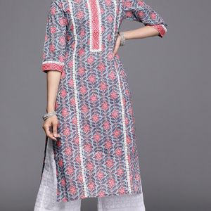 Women Blue And Pink Floral Printed