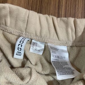 h&m beige sweatpants