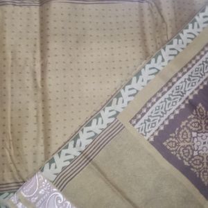 Vintage Pure Silk Threadwork Border Saaree