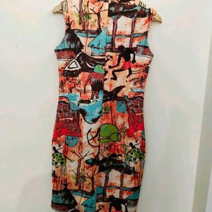 New With Tag Multi Printed Bodycon Dress For Women