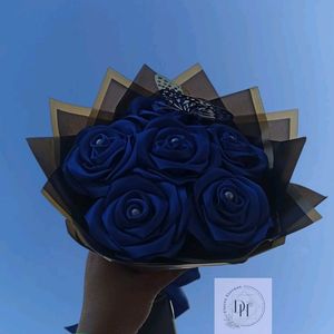 Aesthetic Ribbon Rose Bouquet With Glitter