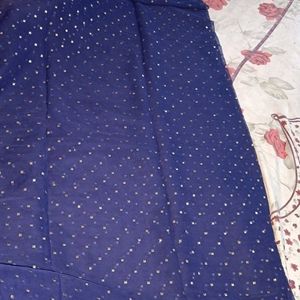 New Blue Saree With Blouse Piece