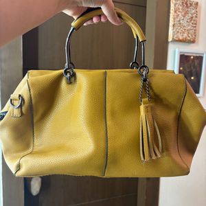 Mustard Spacious Handbag