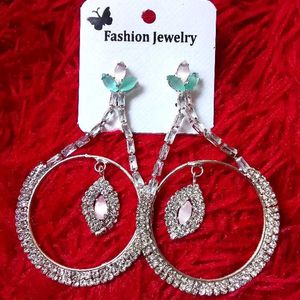 Big American Diamond Earrings