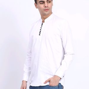 Trendy Short white kurta for boys