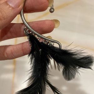 Ear Cuff With Feathers